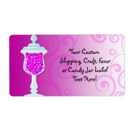 Hot-roze Fuchsia Snoep Buffet Etiket