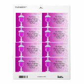 Hot-roze Fuchsia Snoep Buffet Etiket (Full Sheet)