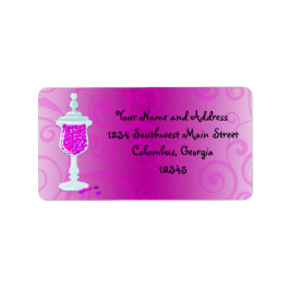 Hot-roze Fuchsia Snoep Buffet Etiket