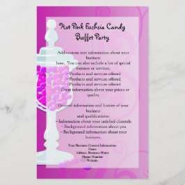 Hot-roze Fuchsia Snoep Buffet Flyer