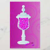 Hot-roze Fuchsia Snoep Buffet Flyer (Achterkant)