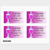 Hot-roze Fuchsia Snoep Buffet Rechthoekige Sticker (Vel)