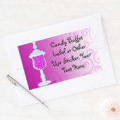 Hot-roze Fuchsia Snoep Buffet Rechthoekige Sticker (Envelop)