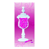 Hot-roze Fuchsia Snoep Buffet Reclamekaart (Achterkant)