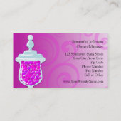 Hot-roze Fuchsia Snoep Buffet Visitekaartje (Achterkant)