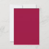 Hot-roze Fuchsia Typografie Weddenschap RSVP-kaart RSVP Kaartje (Achterkant)