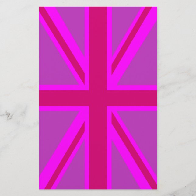 Hot-roze Fuchsia Union Jack Decor (Voorkant)