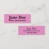 Hot-roze Fuchsia-Visitekaartjes voor aanpassing Mini Visitekaartje (Voorkant / Achterkant)