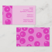 Hot-Roze Funky Retro Pattern. Visitekaartje (Voorkant / Achterkant)