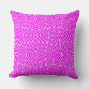 Hot-Roze Fuschia Modern Geometric Pattern Sofa Kussen