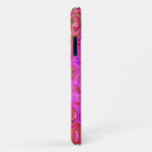 Hot-roze gemarmerde kleuren Abstract Retro Swirl Case-Mate iPhone Case (Achterkant/rechts)