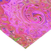 Hot-roze gemarmerde kleuren Abstract Retro Swirl Korte Tafelloper (Hoek)