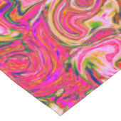 Hot-roze gemarmerde kleuren Abstract Retro Swirl Tafelkleed (Gekanteld)