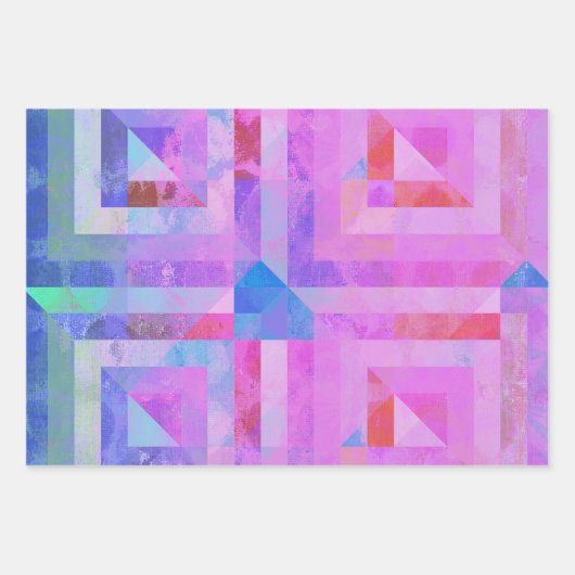 Hot roze gemengde media set van inpakpapier (Voorkant 2)