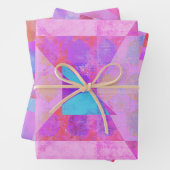 Hot roze gemengde media set van inpakpapier (In situ)