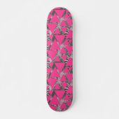 Hot-Roze Geometrische tropische koel Patroon Persoonlijk Skateboard (Voorkant)