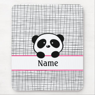 Hot Roze Gepersonaliseerde Panda Beer Muismat