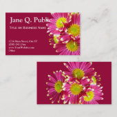Hot-roze Gerber Daisies-visitekaartjes Visitekaartje (Voorkant / Achterkant)