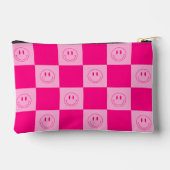 Hot roze geruit & groovy gelukkig glimlach etui (Achterkant)
