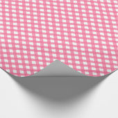 Hot-Roze Gingham-afdrukpapier met glanzende wand Cadeaupapier (Hoek)