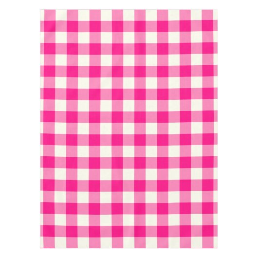 Hot-roze Gingham / Buffalo Check Tablecloth Tafelkleed (Voorkant)