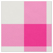 Hot-Roze Gingham Pattern Fabric Stof (Close Up)