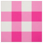 Hot-Roze Gingham Pattern Fabric Stof (Swatch)