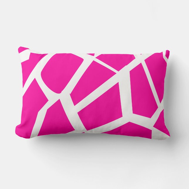 Hot-roze Giraffe Patroon Wilde Dierafdrukken Kussen (Voorkant)