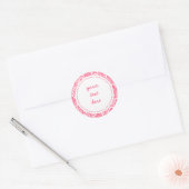 Hot roze girly damast label (Envelop)