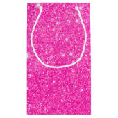 Hot Roze Girly Glitter Girl Show Uw Sparkle Klein Cadeauzakje (Achterkant)