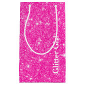 Hot Roze Girly Glitter Girl Show Uw Sparkle Klein Cadeauzakje (Voorkant)