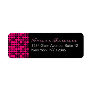 Hot-roze Glam Aangepaste Adresetiketten Etiket