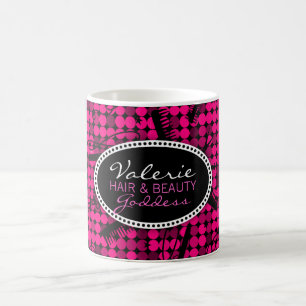 Hot-roze Glam - Mok voor aangepaste haarklop en sc