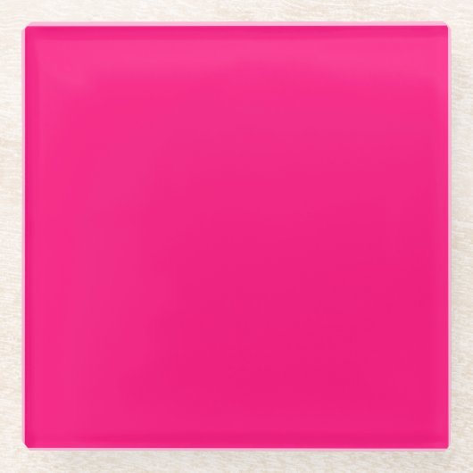 Hot Roze Glazen Onderzetter (Voorkant)