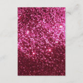 Hot-roze glazen stripe moderne Mitzvah-ontvangst Informatiekaartje (Achterkant)
