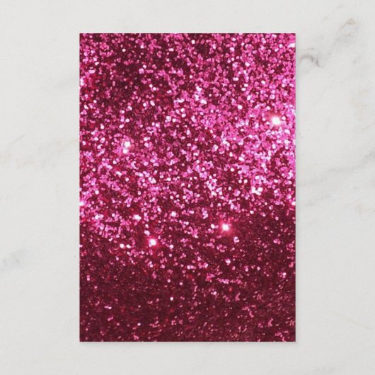 Hot-roze glazen stripe moderne Mitzvah-ontvangst Informatiekaartje (Achterkant)