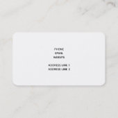 Hot-roze glimp op zwart visitekaartje (Achterkant)