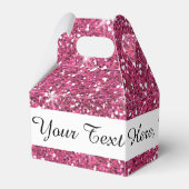 Hot-roze glitter bedrukt bedankdoosjes (Achterkant)