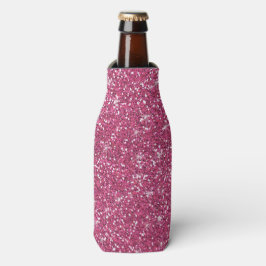 Hot-roze glitter bedrukt flesjeskoeler