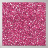 Hot-roze glitter bedrukt poster (Voorkant)