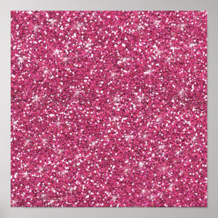 Hot-roze glitter bedrukt poster