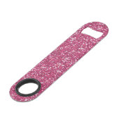 Hot-roze glitter bedrukt speed flessenopener (Voorkant Gekanteld)