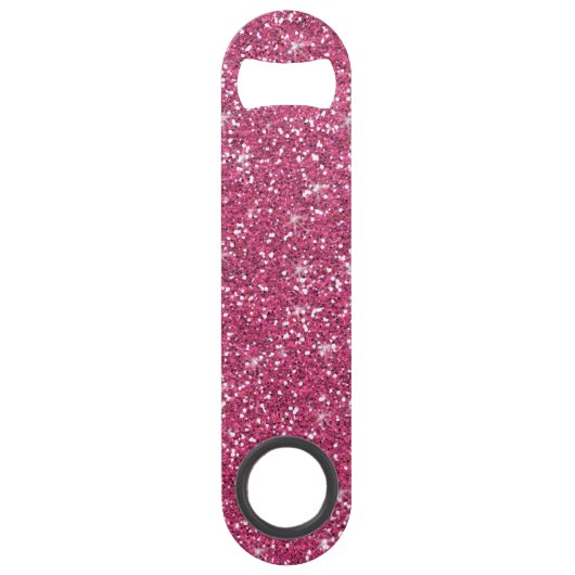 Hot-roze glitter bedrukt speed flessenopener (Achterkant)