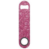 Hot-roze glitter bedrukt speed flessenopener (Voorkant)