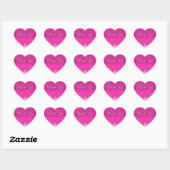 Hot roze glitter bokeh dank u hart sticker (Vel)