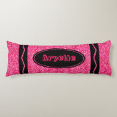Hot-roze Glitter Crayon - Aangepaste naamloze hulp Lichaamskussen (Voorkant)