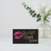 Hot-roze glitter en Gold 2 Visitekaartje (Staand voorkant)
