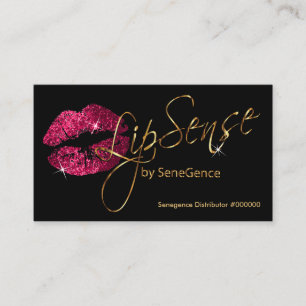 Hot-roze glitter en goud visitekaartje