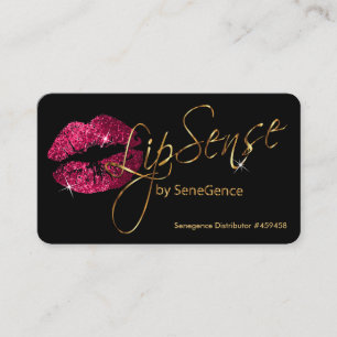Hot-roze glitter en goud visitekaartje