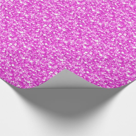 Hot-roze glitter en sparkles Patroon Cadeaupapier (Hoek)